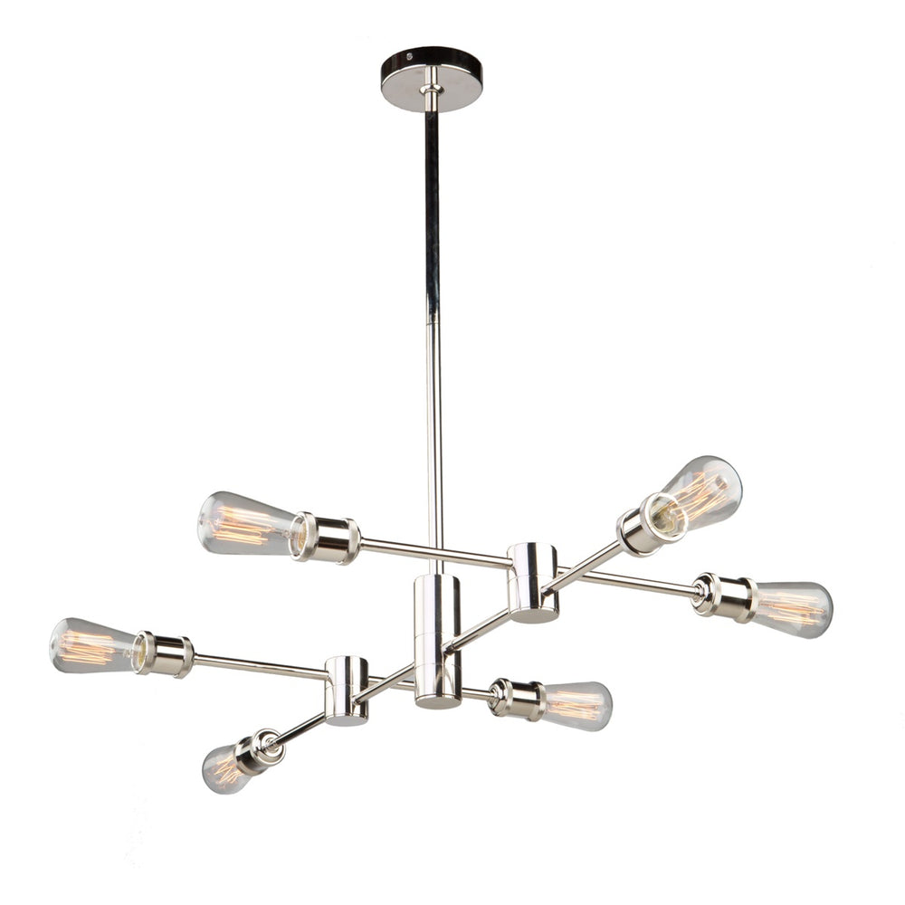Tribeca AC10786PN Chandelier in Polished Nickel