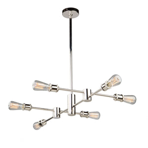 Tribeca AC10786PN Chandelier in Polished Nickel