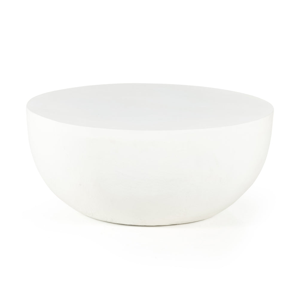 Basil Outdoor Coffee Table In Matte White