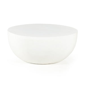 Basil Outdoor Coffee Table In Matte White
