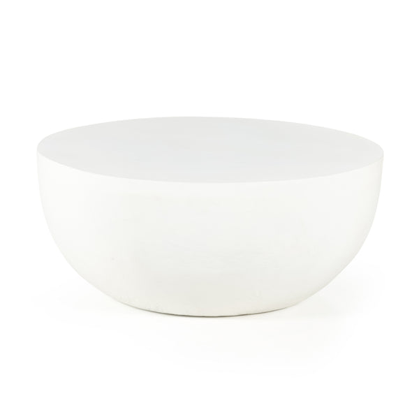 Basil Outdoor Coffee Table In Matte White