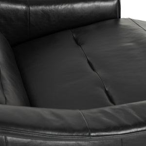 Cullman Leather Power Recliner with Ash Wood Accents