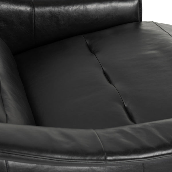Cullman Leather Power Recliner with Ash Wood Accents