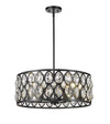 Dealey 6 Light Chandelier in Matte Black Finish
