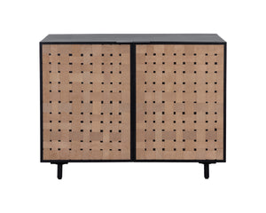 OMARI SIDEBOARD - SMALL - SUEDE LIGHT TAN LEATHER