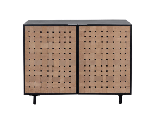 OMARI SIDEBOARD - SMALL - SUEDE LIGHT TAN LEATHER