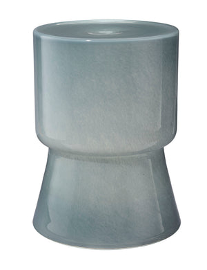 Huntington Garden Glass Stool, Blue