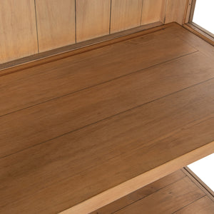 Crest Solid Wood Tall Cabinet with Glass Doors