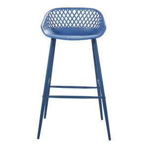 Moe's Piazza Outdoor Barstool Blue - Set of Two