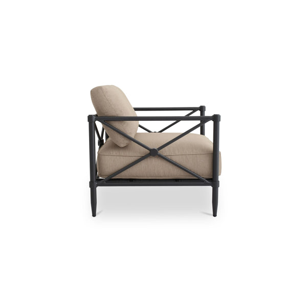 Willow Outdoor Accent Chair in Light Brown