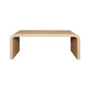 WATERFALL EDGE COFFEE TABLE IN NATURAL GRASSCLOTH