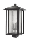 Aspen 3 Light Outdoor Post Mount Fixture in Black Finish