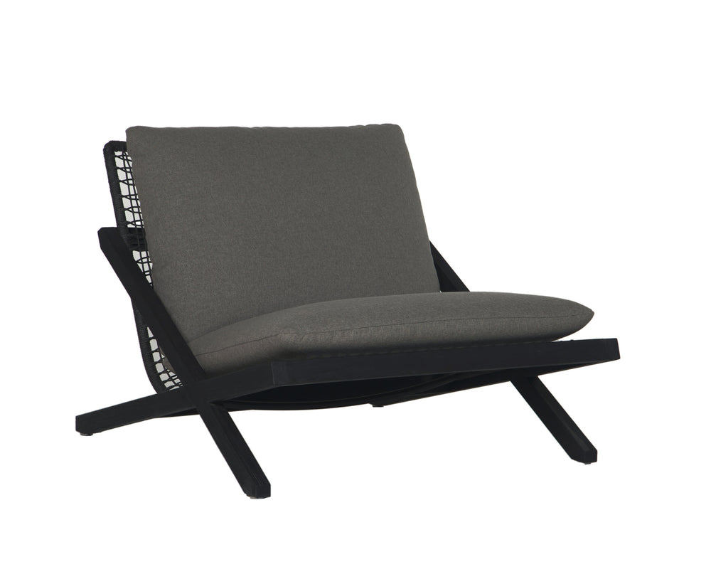 BARI LOUNGE CHAIR - CHARCOAL - GRACEBAY GREY