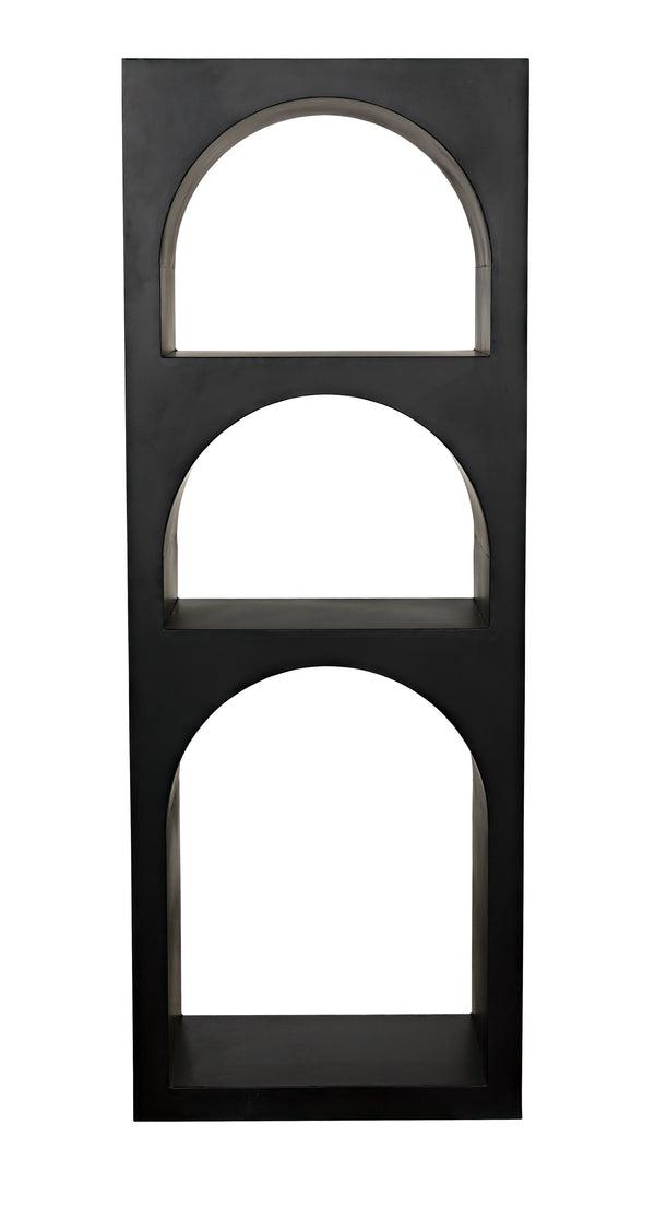 Aqueduct Bookcase, A, Black Metal