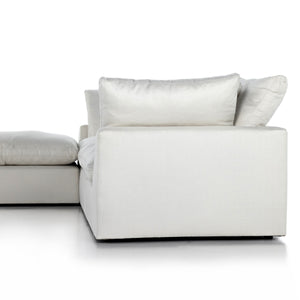 Stevie 3Pc Laf Sec Sofa W/Ottoman In Ivory