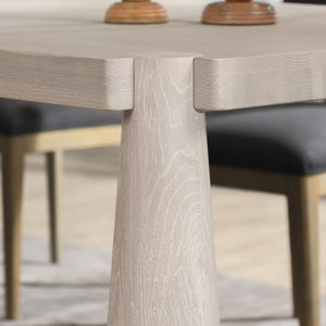 Classic Home Atrop Solid Oak Dining Table with Sculptural Legs