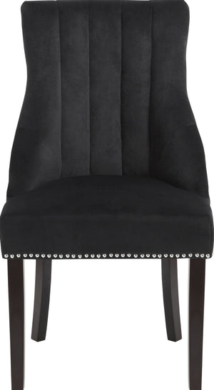 Tiffany Dining Chair In Black Velvet