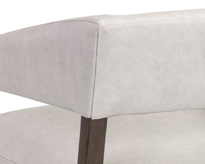 CARLYLE LOUNGE CHAIR - SALOON LIGHT GREY LEATHER