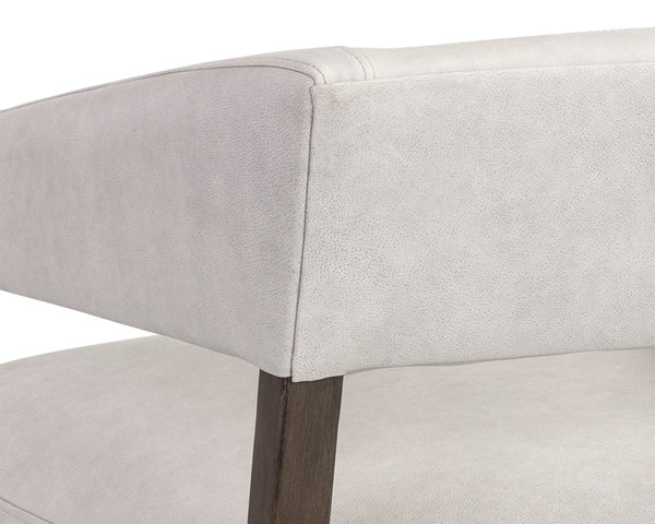 CARLYLE LOUNGE CHAIR - SALOON LIGHT GREY LEATHER