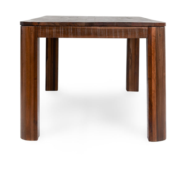Nemi Solid Wood Rectangle Dining Table - Rustic Brown