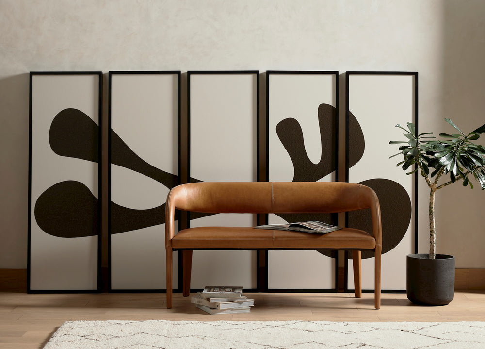 HAWKINS DINING BENCH IN SONOMA BUTTERSCOTCH LEATHER