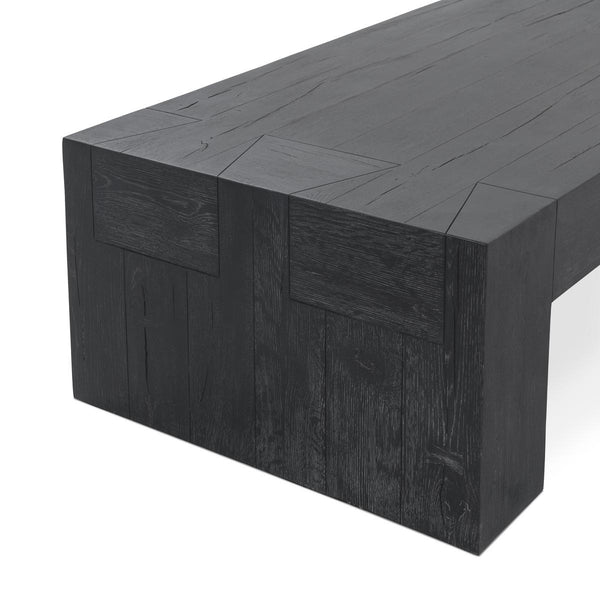 Bristol Solid Wood Coffee Table - Aged Black Finish