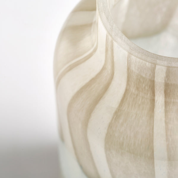 Large Lucerne Vase in Tan and Aqua
