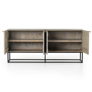 Kelby Sideboard In Light Wash Carved Mango