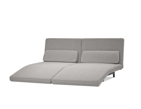 ISO Double Fabric Motion Sofa in Double silver fabric
