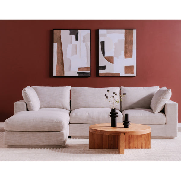 Moe's Folke Round Coffee Table in Natural Oak