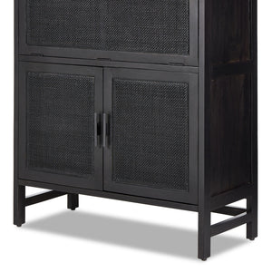 Caprice Bar Cabinet - Black Wash Mango