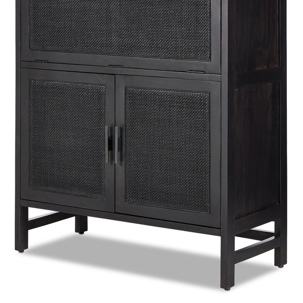 Caprice Bar Cabinet - Black Wash Mango