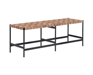 Omari Bench - Black - Light Tan