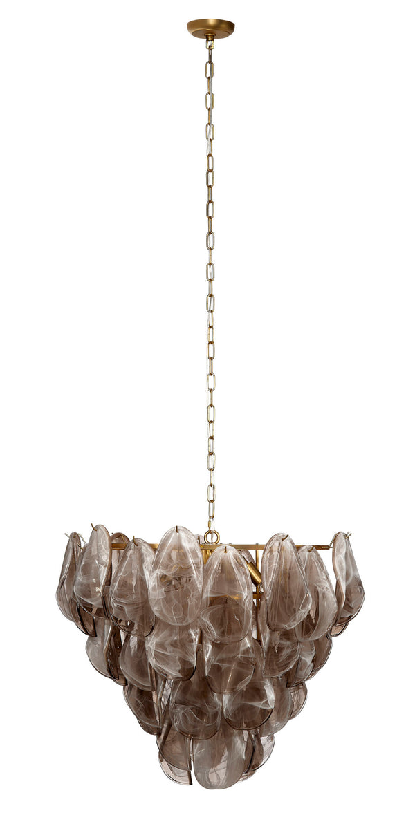 Magnolia 10-Light Quartz Glass Chandelier