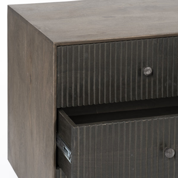 Grace 70Wx18.5Lx31.25H Two-Tone Brown Solid Wood 6 Drawer Sideboard