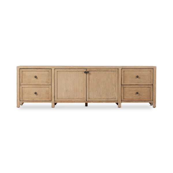 Gaines Media Console In Aged Light Pine