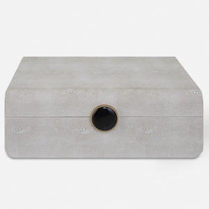 Lalique White Shagreen Box
