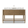 Toulouse Single Wide Vanity - Washed Blonde Oak Veneer