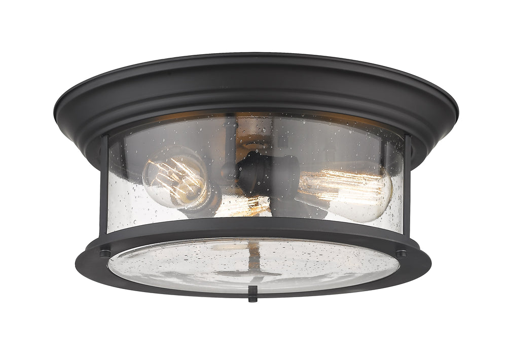 Sonna 3 Light Flush Mount in Matte Black Finish