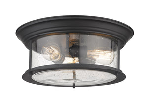 Sonna 3 Light Flush Mount in Matte Black Finish