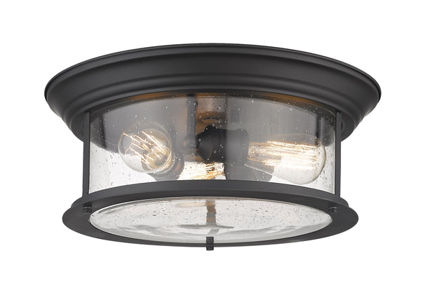 Sonna 3 Light Flush Mount in Matte Black Finish