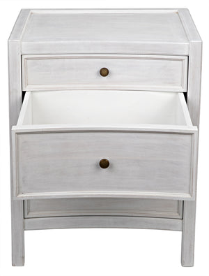 Hampton Night Stand 24", White Wash