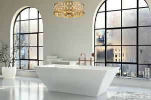 Dealey 8 Light Chandelier in Heirloom Brass Finish