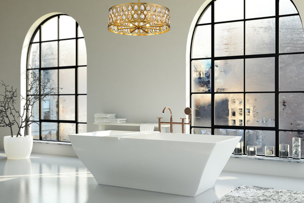 Dealey 8 Light Chandelier in Heirloom Brass Finish