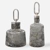 Storm Art Glass Bottles, S/2