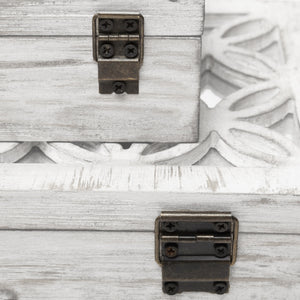 Floribundus (Set of 2) Off-White Decorative Boxes