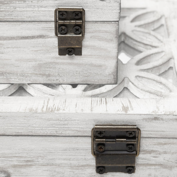 Floribundus (Set of 2) Off-White Decorative Boxes
