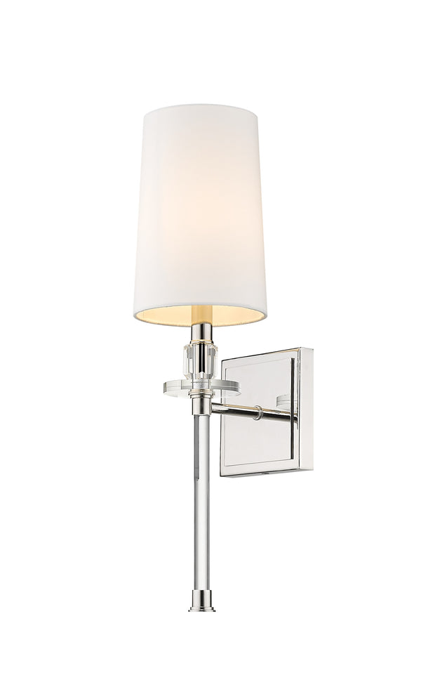 Sophia 1 Light Wall Sconce in Polished Nickel Finish