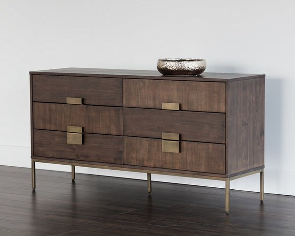 Jade Dresser - Antique Brass - Dark Mango