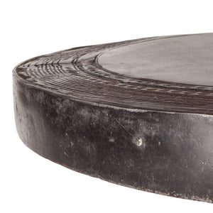 Steampunk 48-Inch Round Marble and Cast Iron Table